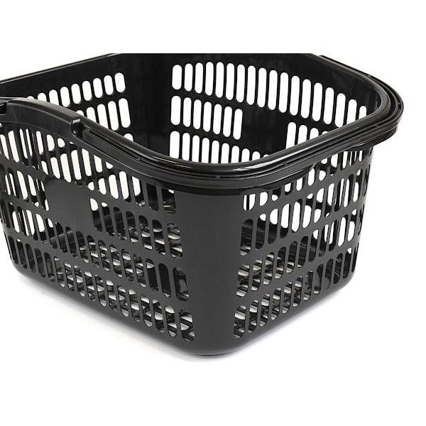 サンテール バスケット ブラック 38.8×31.7×高さ21.9cm : 100円雑貨