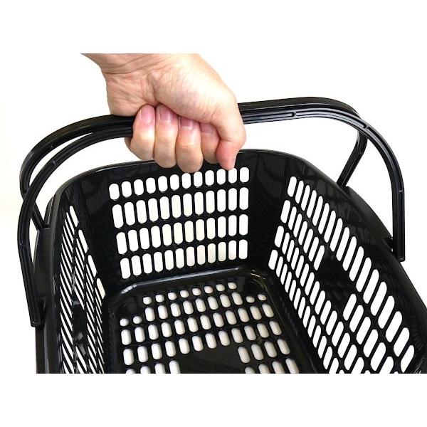 サンテール バスケット ブラック 38.8×31.7×高さ21.9cm : 100円雑貨