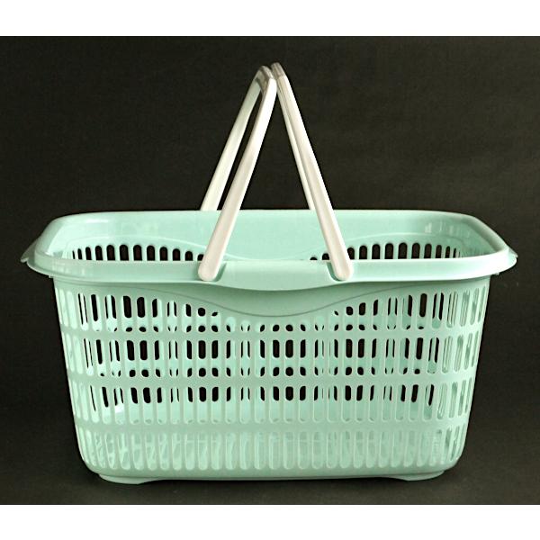 バスケット 持ち手付 46×34×高さ21.2cm ミントブルー サンテールエコバスケット|kawauchi|03