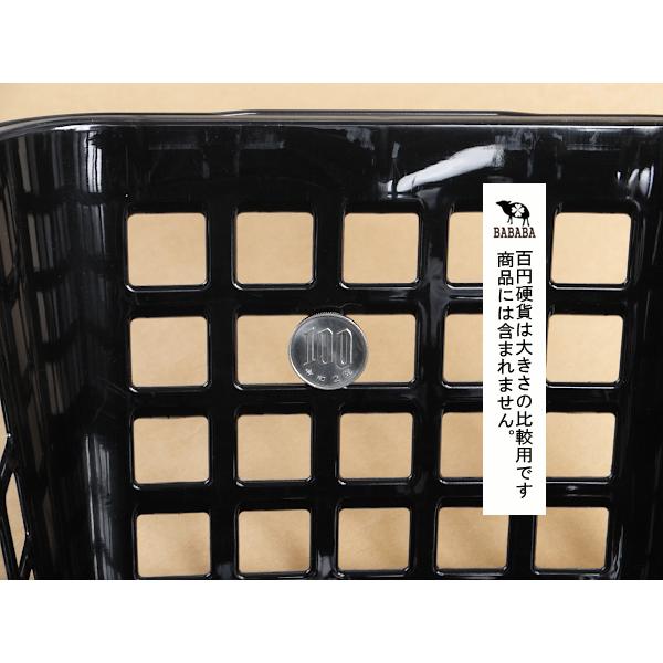 バスケット 持ち手付 直径24×27×高さ15cm モノトーン ブラック : 100円