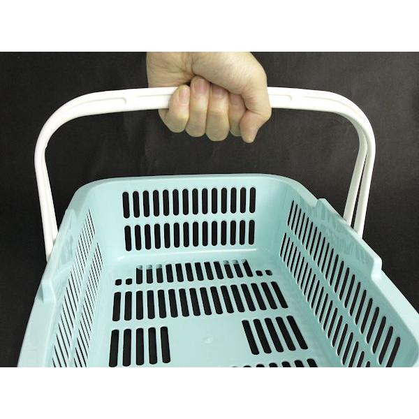 サンテール のせのせバスケット ミントブルー 44.5×30×高さ13.5cm