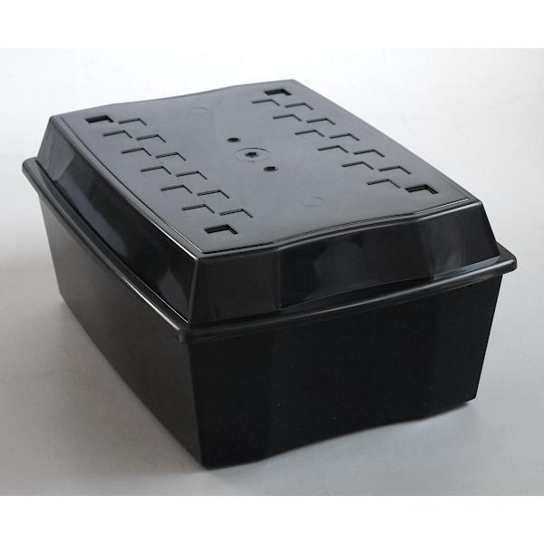 収納ケース フタ付 深型 ブラック 33．3×24．8×高さ14