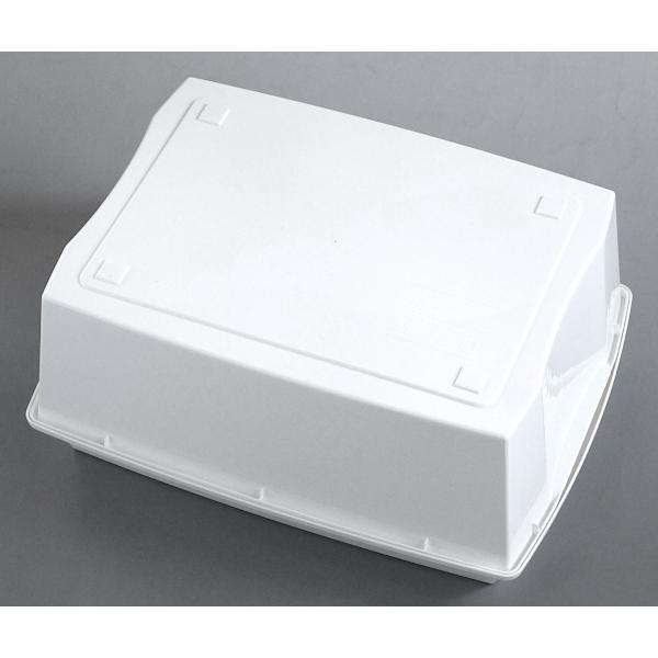 収納ケース フタ付 深型 ホワイト 33．3×24．8×高さ14．8cm