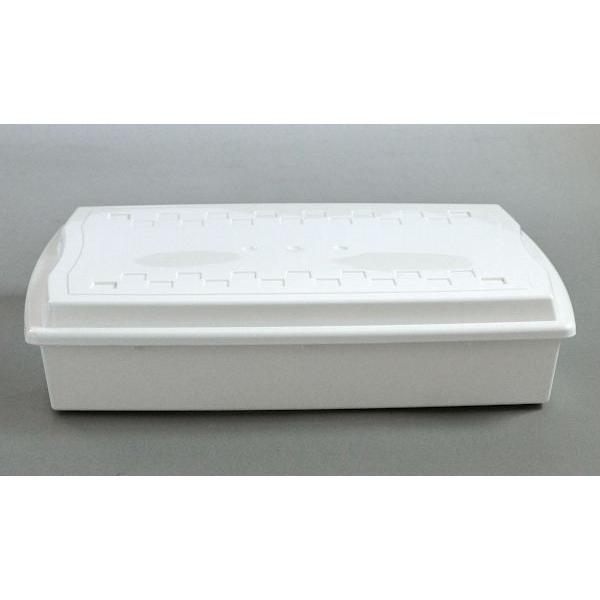 収納ケース A4サイズ フタ付 ホワイト 34.4×25.3×高さ7.3cm : 100円