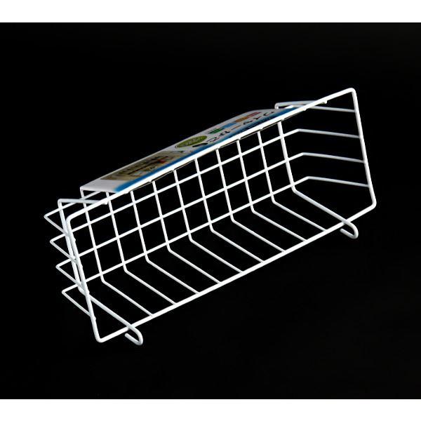 ワイヤーかご B フック付 ワイヤーネット 31×13×9cm : 100円雑貨