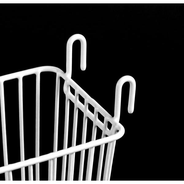 ワイヤーネットフック付きカゴ 収納 カゴ フック付 ワイヤーネット 幅21.5cm Aタイプ (100円ショップ 100