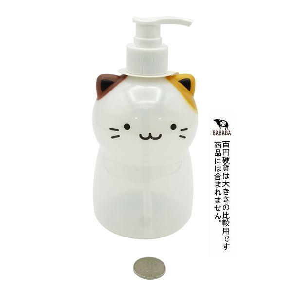 アニマルポンプボトル ねこ 容量500ml ［柄指定不可］ (100円ショップ