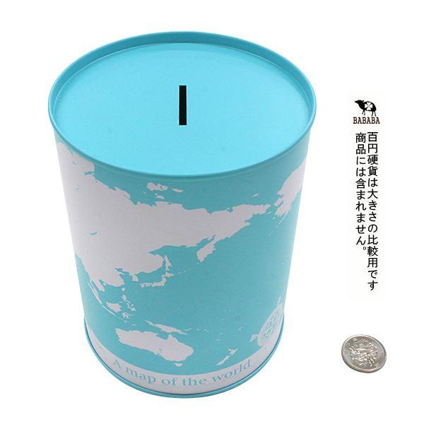 30万円貯金箱 世界地図 直径10.2×高さ13cm ［色指定不可］ : 100円雑貨