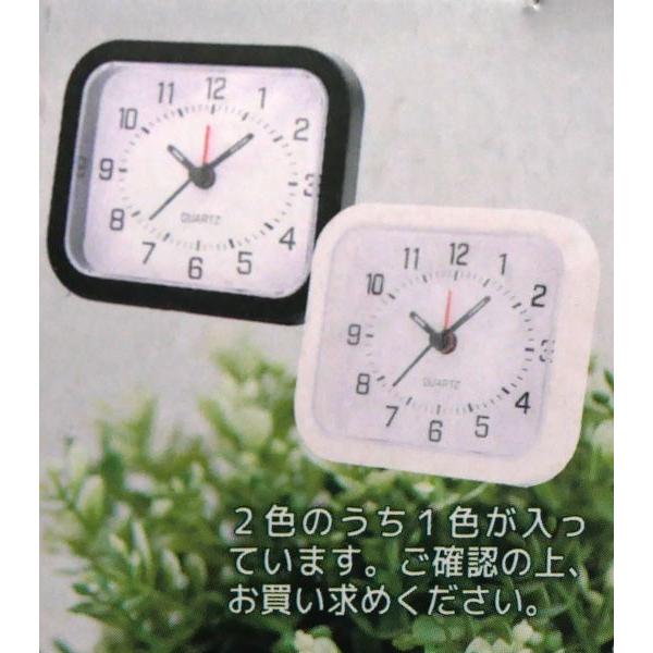 目覚まし時計 SQ-A mono 9.7×8.1×4.5cm ［色指定不可］ : 100円雑貨