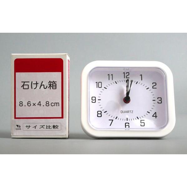 目覚まし時計 SQ-A mono 9.7×8.1×4.5cm ［色指定不可］ : 100円雑貨