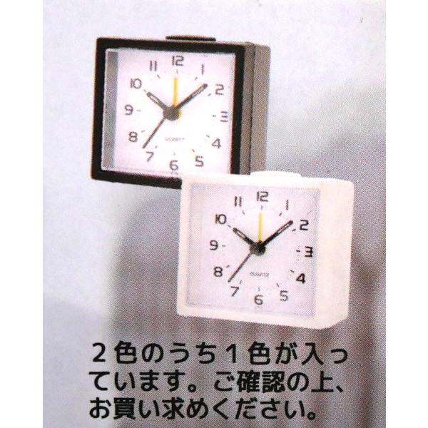 目覚まし時計 SQ-B mono 7.2×6.7×3.9cm ［色指定不可］ : 100円雑貨