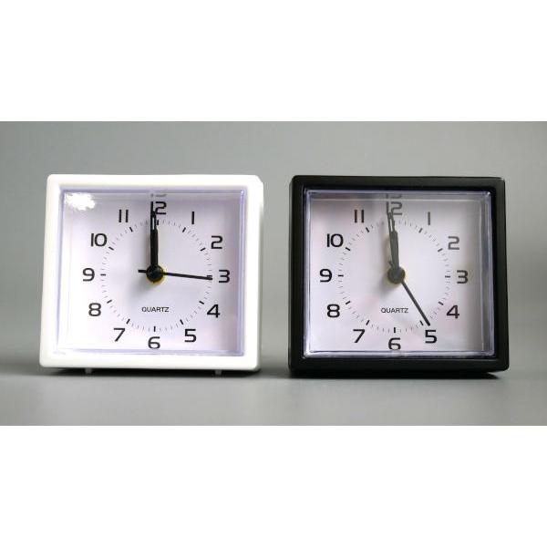 目覚まし時計 SQ-B mono 7.2×6.7×3.9cm ［色指定不可］ : 100円雑貨
