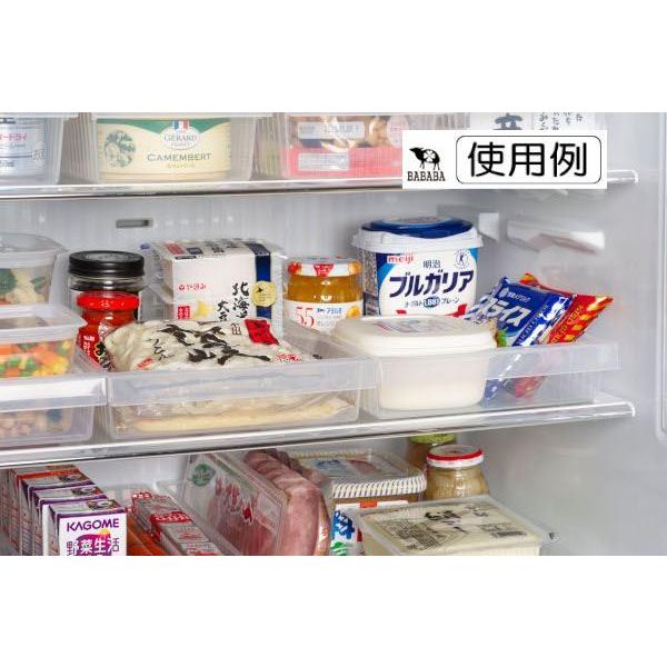 収納ストッカー 冷蔵庫用 キレイ クリアー トレイ 19.7×29.7×高さ5cm