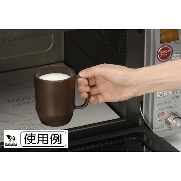 マグカップ ポリプロピレン製 電子レンジ対応 ブラウン 容量350ml
