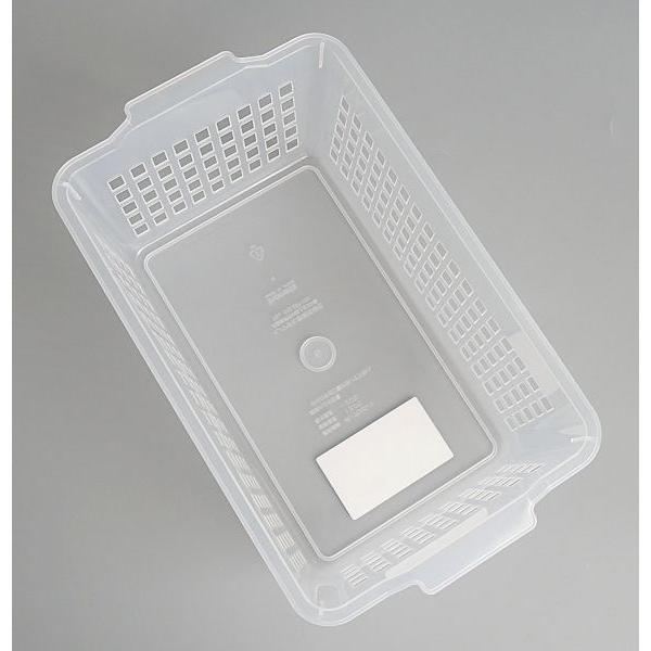 1個100円バスケット☆ ストックバスケット ワイド クリアー 17×28.1×高さ12cm) (100円