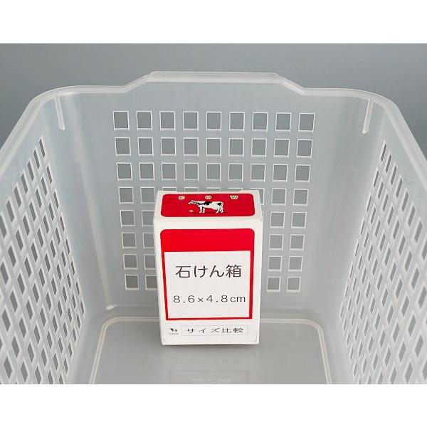 バスケット ウインディー 深型 クリアー 18.9×27.1×高さ15cm : 100円