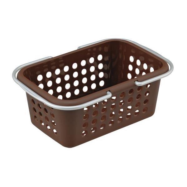 バスケット ハンドル付 ファインバスケット ブラウン 25×16.7×高さ9.9