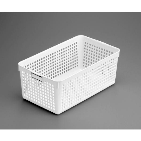 ネームバスケット ワイド ホワイト 16.8×29×高さ11.8cm : 100円雑貨