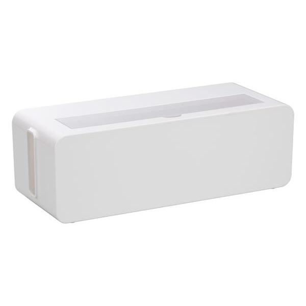 テーブルタップボックス ホワイト Lサイズ(39×15.6×高さ12.9cm テーブルタップボックス ホワイト Lサイズ(39×15.6×高さ12.9cm