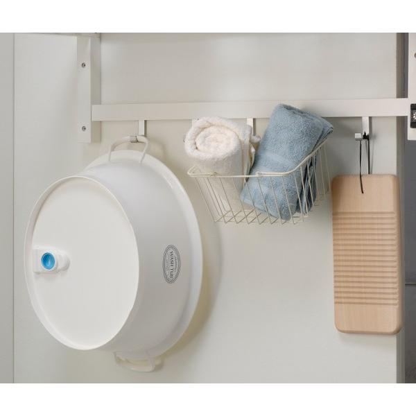 洗濯桶 マミーウォッシュタブ 底栓付 ホワイト 容量12L : 100円雑貨