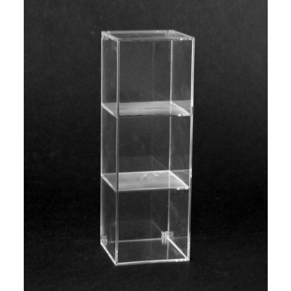 小物入れ 仕切り付(3マス) 17.9×6.1×高さ6.1cm クリアー (100円