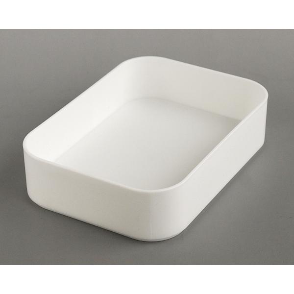 収納トレイ 35型 Mサイズ(15×10.8×高さ3.6cm) ホワイト (100円
