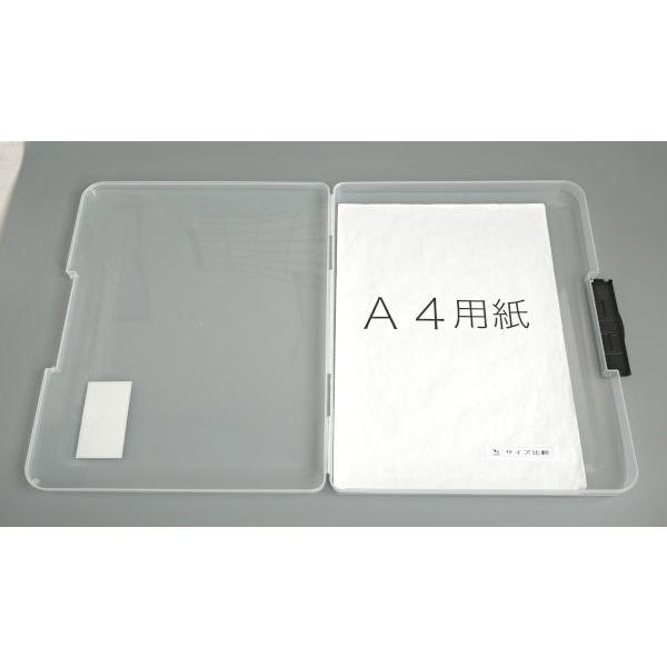 A4ステーショナリーケース L型 モノクロ 31.7×25.3×高さ2.7cm ［色指定
