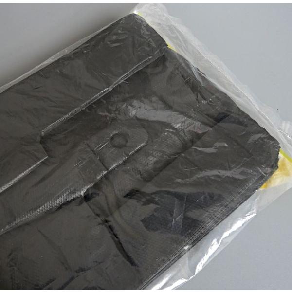 手提げ付ポリ袋 黒 25号(15×36cm) 60枚入 (100円ショップ 100円均一