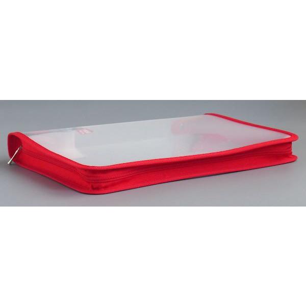 A4ファスナーファイルケース 赤 32.5×23×マチ3cm : 100円雑貨&日用品卸