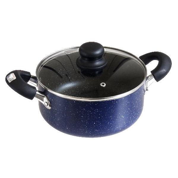 マーブル両手鍋 ココスキッチン コーティング IH200V対応 20cm : 100円