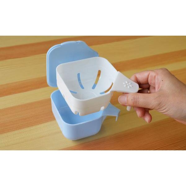 デントクリア 入れ歯洗浄用カップ ブルー : 100円雑貨&日用品卸-BABABA