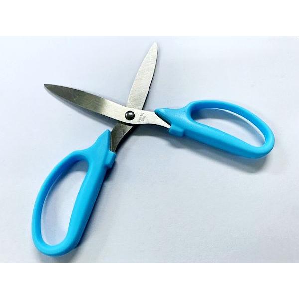 事務用ステンレスカーブ刃はさみ 16.8cm ［色指定不可］ (100円