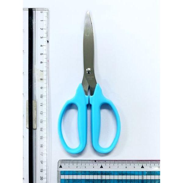 事務用ステンレスカーブ刃はさみ 16.8cm ［色指定不可］ (100円