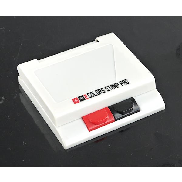 スタンプ台 ワンプッシュ2段式 2色(赤・黒) (100円ショップ 100円均一