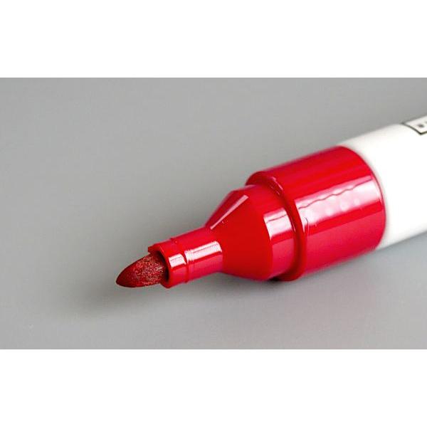 マジックインキ No.500 油性 赤 中字 筆記線幅1~1.5mm (100円ショップ