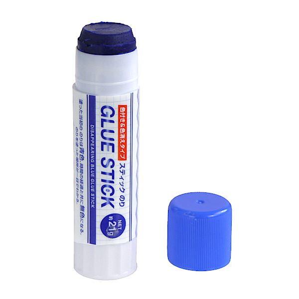 スティックのり 色付き&色消えタイプ 21g (100円ショップ 100円均一