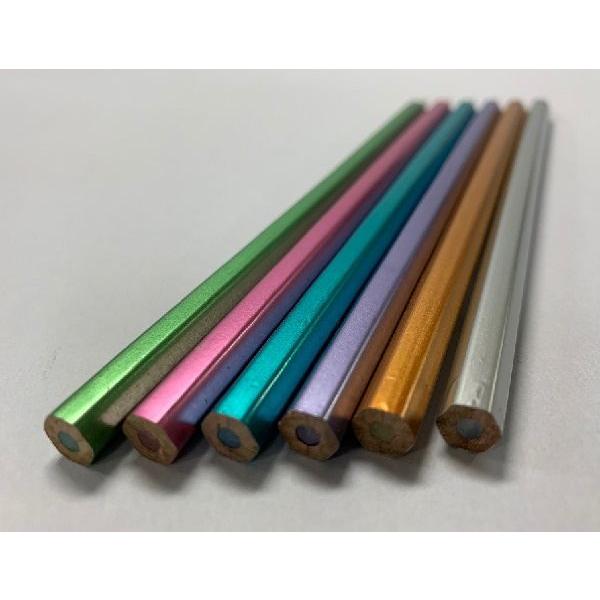 メタリック色鉛筆 6色入 (100円ショップ 100円均一 100均一 100均