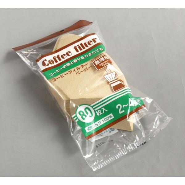 コーヒーフィルターペーパー 無漂泊 2~4杯用 80枚入 (100円ショップ