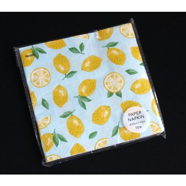 ペーパーナプキン フルーツ 33×33cm 15枚入 ［色柄指定不可］ (100円