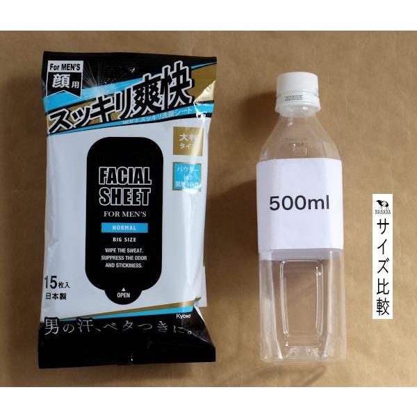 メンズすっきり洗顔シート 大判(20×30cm) 15枚入 (100円ショップ 100円