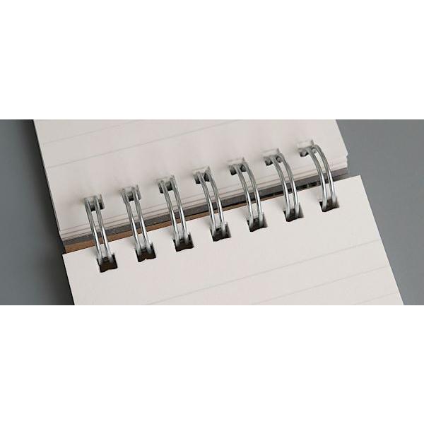 セミA7ツインリングメモ B罫 ネイビー 80枚 (100円ショップ 100円均一