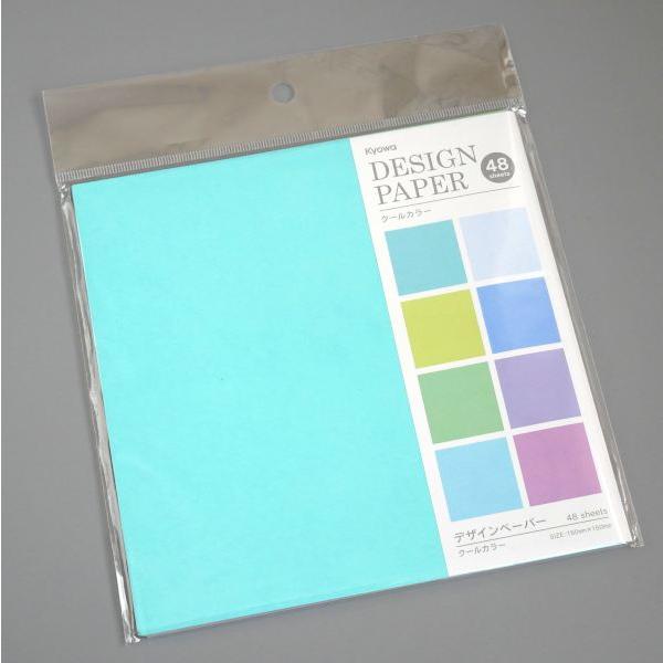 デザインペーパー クールカラー 15×15cm 48枚入 (100円ショップ 100円