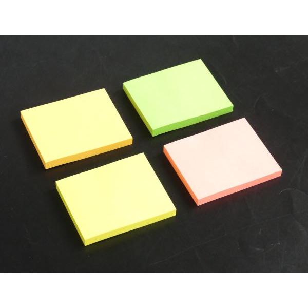 蛍光ふせん フィットメモ 4×5cm 200枚(50枚×4冊)入 (100円ショップ 100