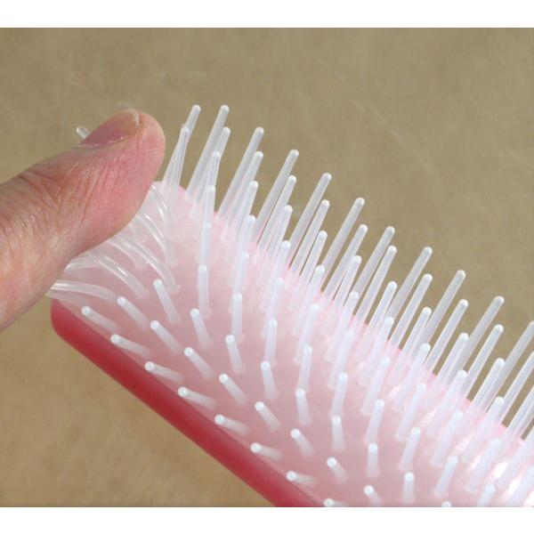 なめらかヘアブラシ シリコンオイル配合 21cm ［色指定不可］ : 100円