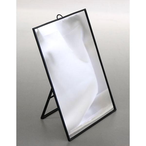 スタンドミラー ビッグサイズ 23.5×17.5cm ［色指定不可］ : 100円雑貨 