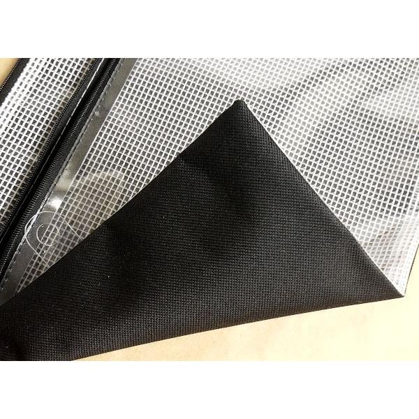 Wファスナーポーチ A4サイズ収納可 23.5×34cm ［色指定不可］ : 100円