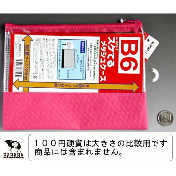 スケてるメッシュケース B6サイズ収納可 20.5×15cm ［色指定不可