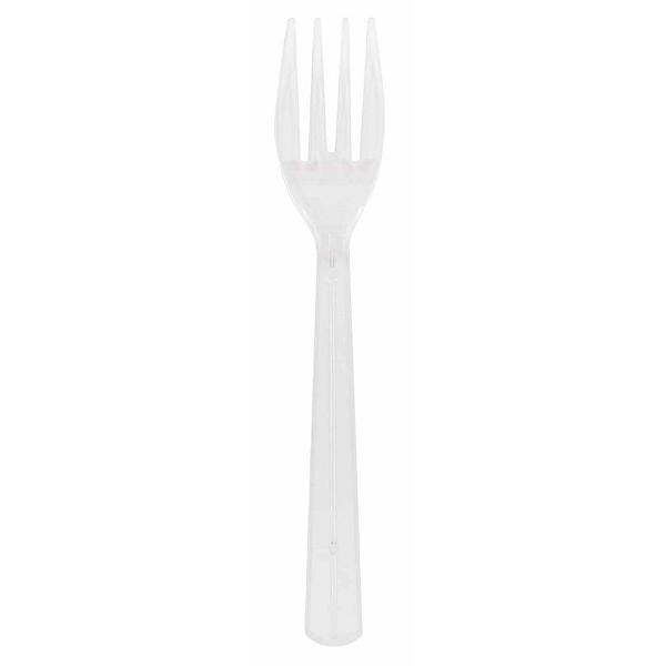 クリアフォーク ポリスチレン製 全長16cm 12本入 (100円ショップ 100円