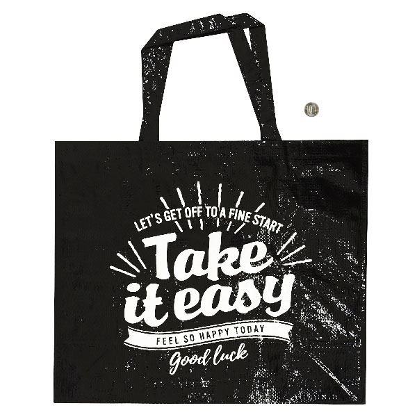 トートバッグ ブラックロゴ 48×40×マチ20cm ［色指定不可