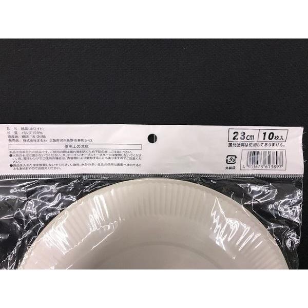 紙皿 ホワイト 直径23cm 10枚入 (100円ショップ 100円均一 100均一 100